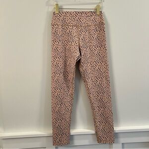 Women’s Kavala tan cheetah printed athletic full length leggings size large L